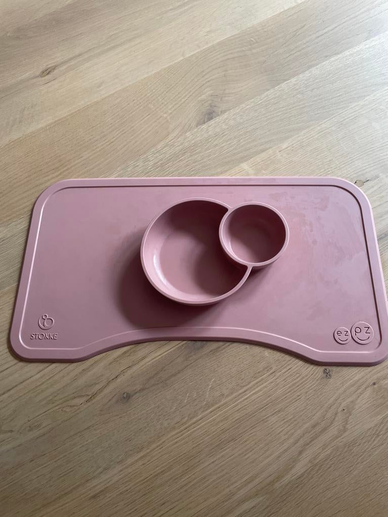 Stokke EZPZ Placemat met kommetjes - Roze, Ophalen, Zo goed als nieuw