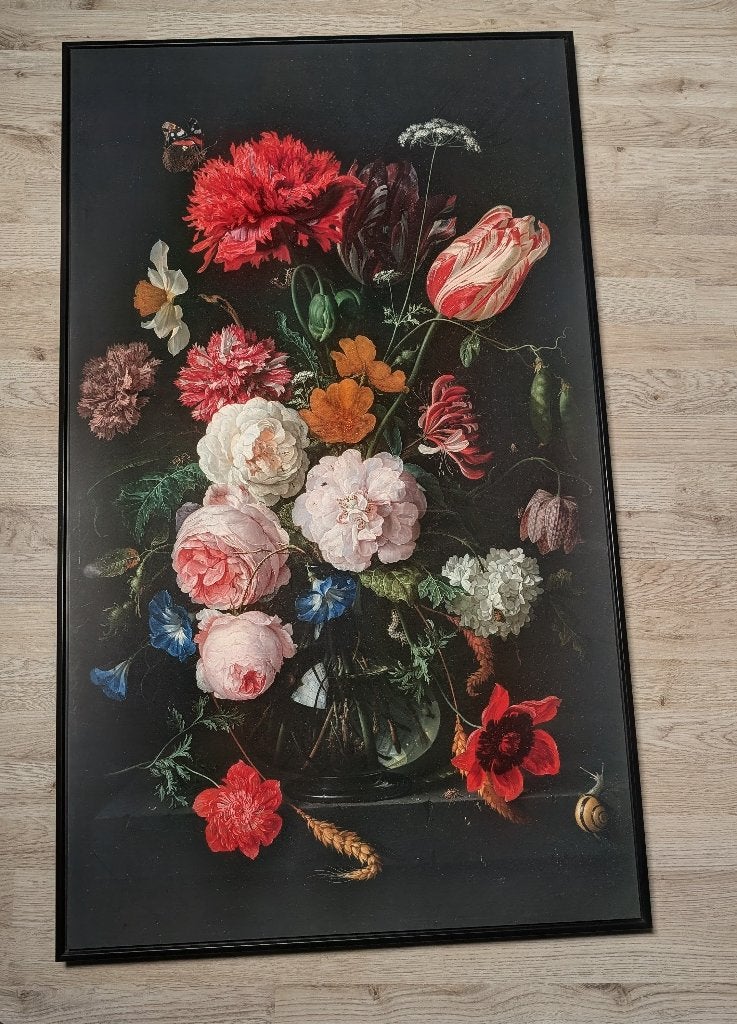 <<<< Schilderij bloemstuk >>>>, Doek, Klassiek, Print, Ophalen