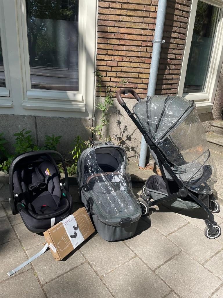 Joolz Aer Buggie with bassinet and car seat, Ophalen, Gebruikt, Overige merken, Verstelbare rugleuning
