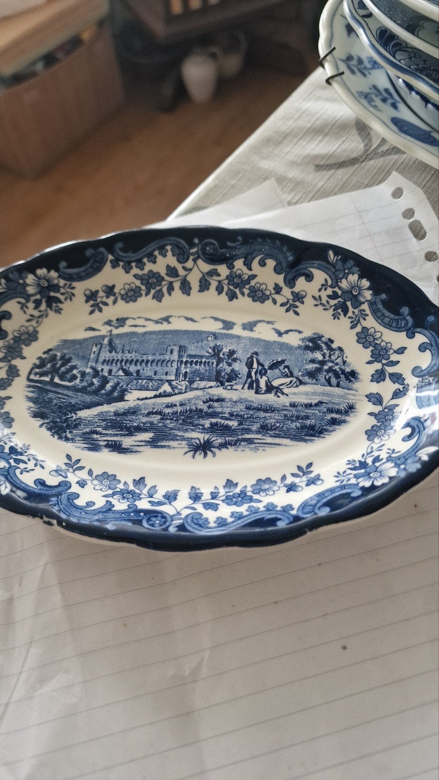 Antiek Porselein: 2-delige set Avon Scenes, Royal Worcester