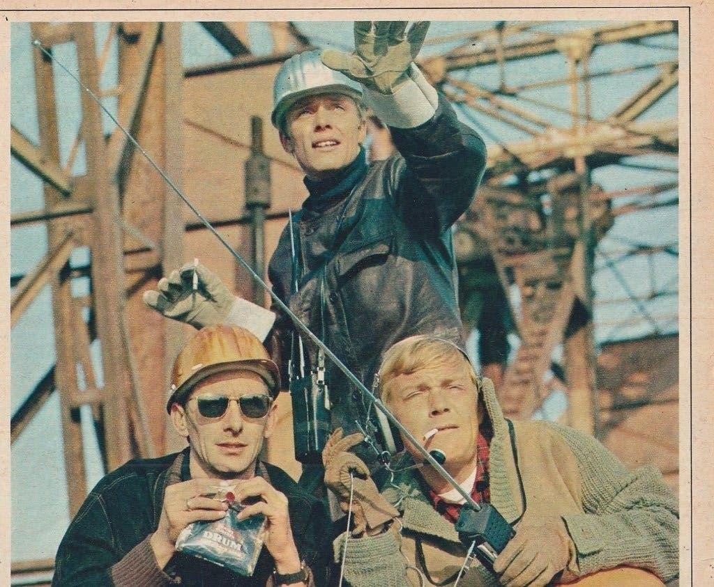 retro reclame 1966 Drum shag bouwvakkers teamgeest, Verzamelen, Verzenden, Overige typen