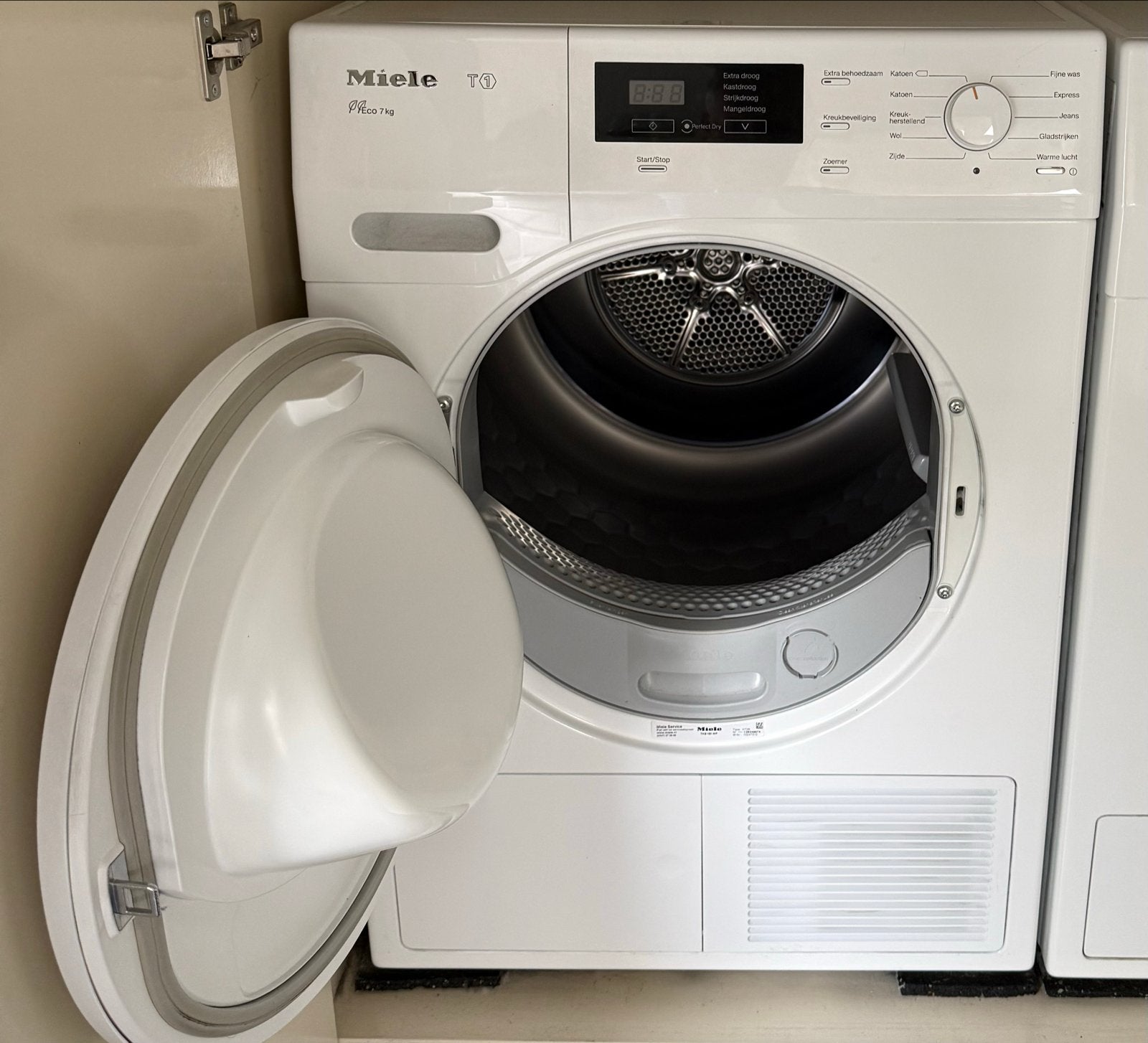 Miele wasdroger TKB 150 WP, 7kg, Witgoed en Apparatuur, Wasdrogers, Ophalen, 6 tot 8 kg, Gebruikt, 85 tot 90 cm