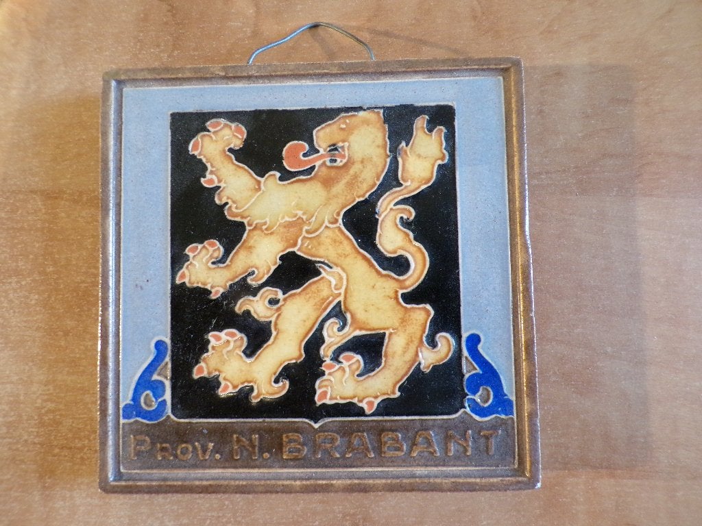 Westraven plateel cloisonnétegel provincie Brabant, Antiek en Kunst, Ophalen of Verzenden