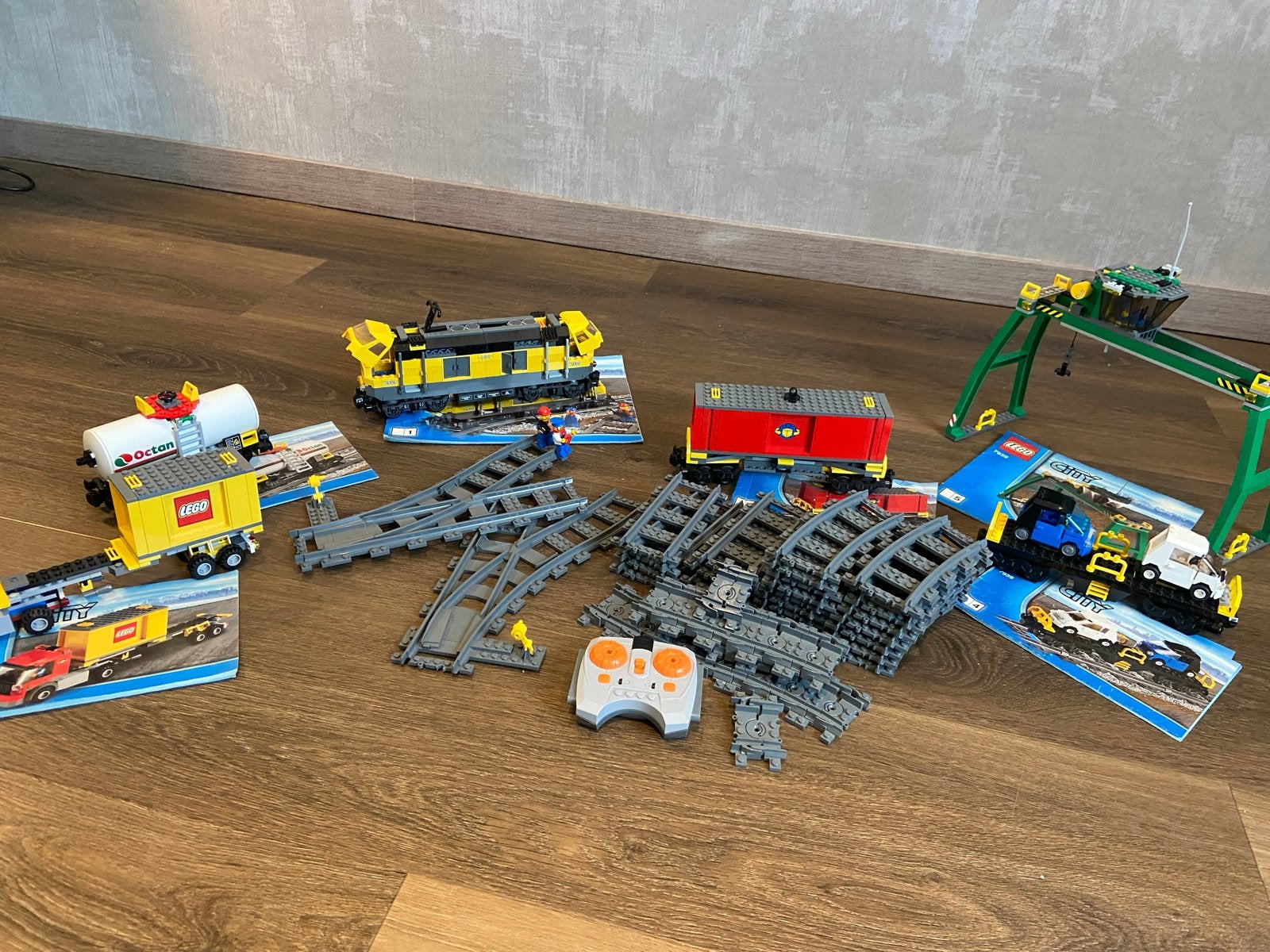 Lego City 7939 Vrachttrein met rails en afstandsbediening, Lego, Ophalen of Verzenden, Compleet, Complete set