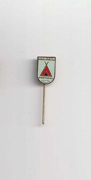 leuk camping speldje ORBITUR PORTUGAL, Ophalen of Verzenden, Gebruikt, Overige onderwerpen, Speldje of Pin