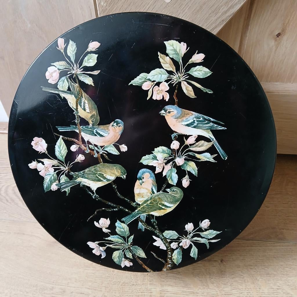 Vintage Engels blik met vogels, Ophalen of Verzenden, Gebruikt, Koek(jes)