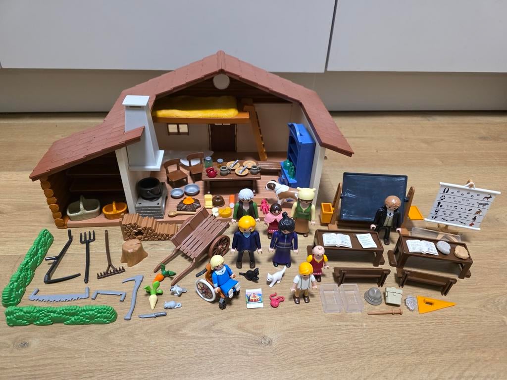 Playmobil 70253 Heidi bij alpenhut, Heidi op school en Klara, Ophalen of Verzenden, Gebruikt