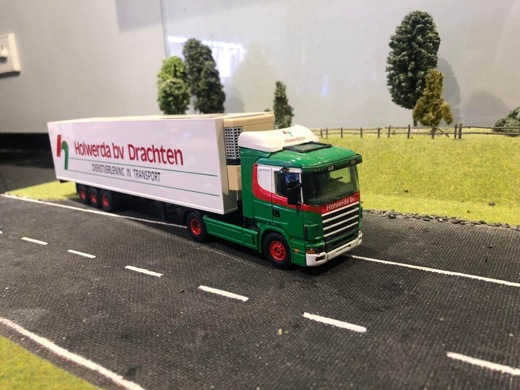 Scania 124 met koeloplegger van Holwerda, Ophalen of Verzenden, Zo goed als nieuw, Bus of Vrachtwagen, Tekno