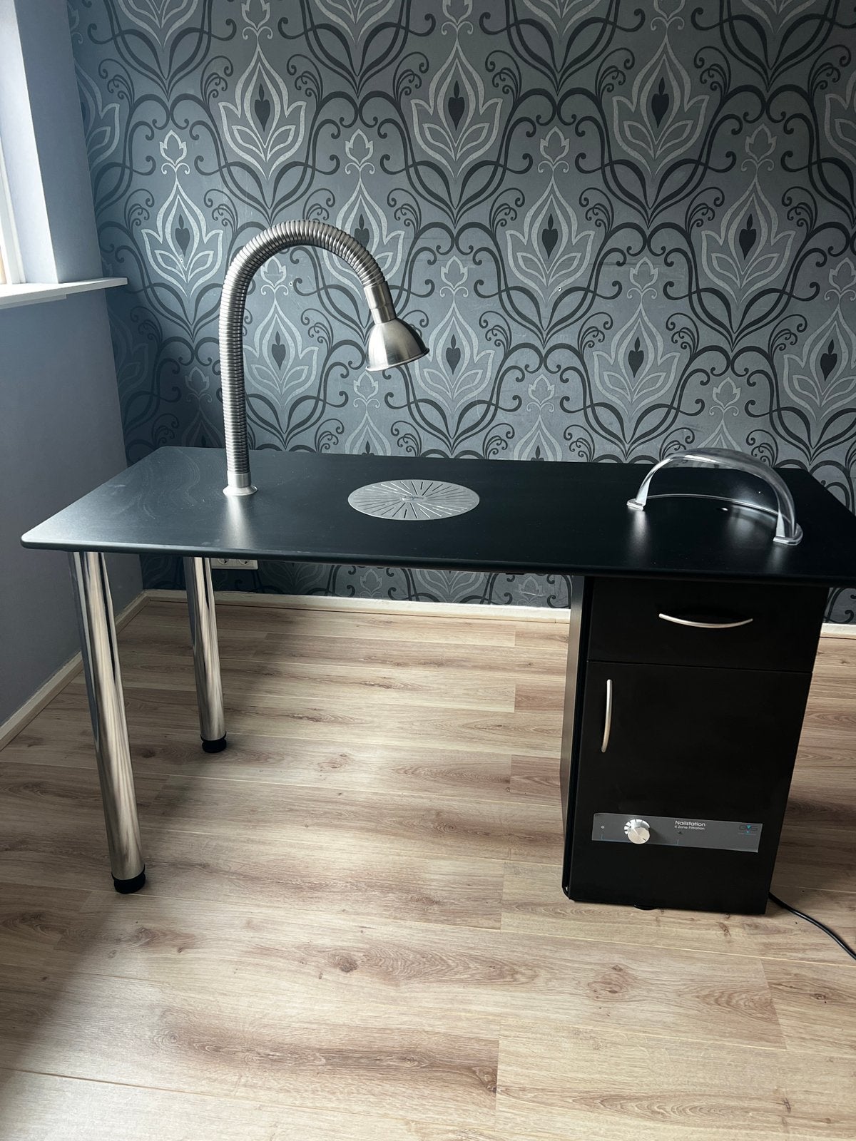 Purex nageltafel NIEUW 1.40 x 60, Ophalen, Zwart, Nieuw, 140 cm