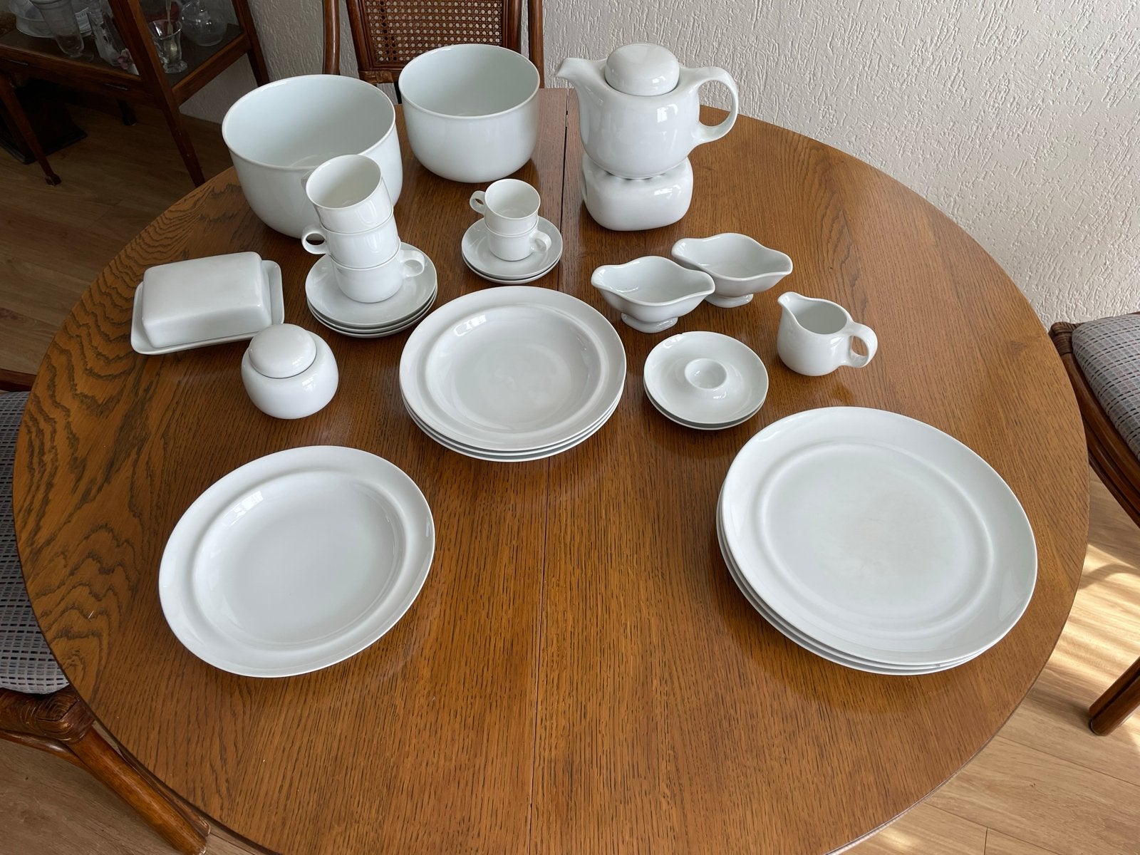 Hutschenreuther Tavola Servies - Wit Porselein, Ophalen, Overige merken, Klassiek, Zo goed als nieuw