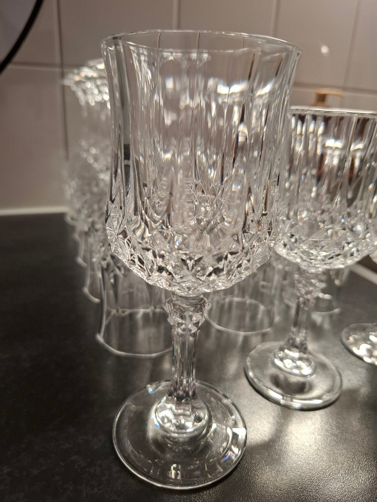 Mooie set originele Cristal d'Arques Longchamp glazen, Ophalen of Verzenden
