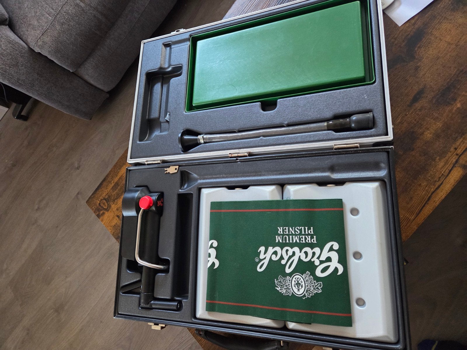 Grolsch Party Fust Set in Koffer, Ophalen of Verzenden, Gebruikt, Overige typen, Grolsch