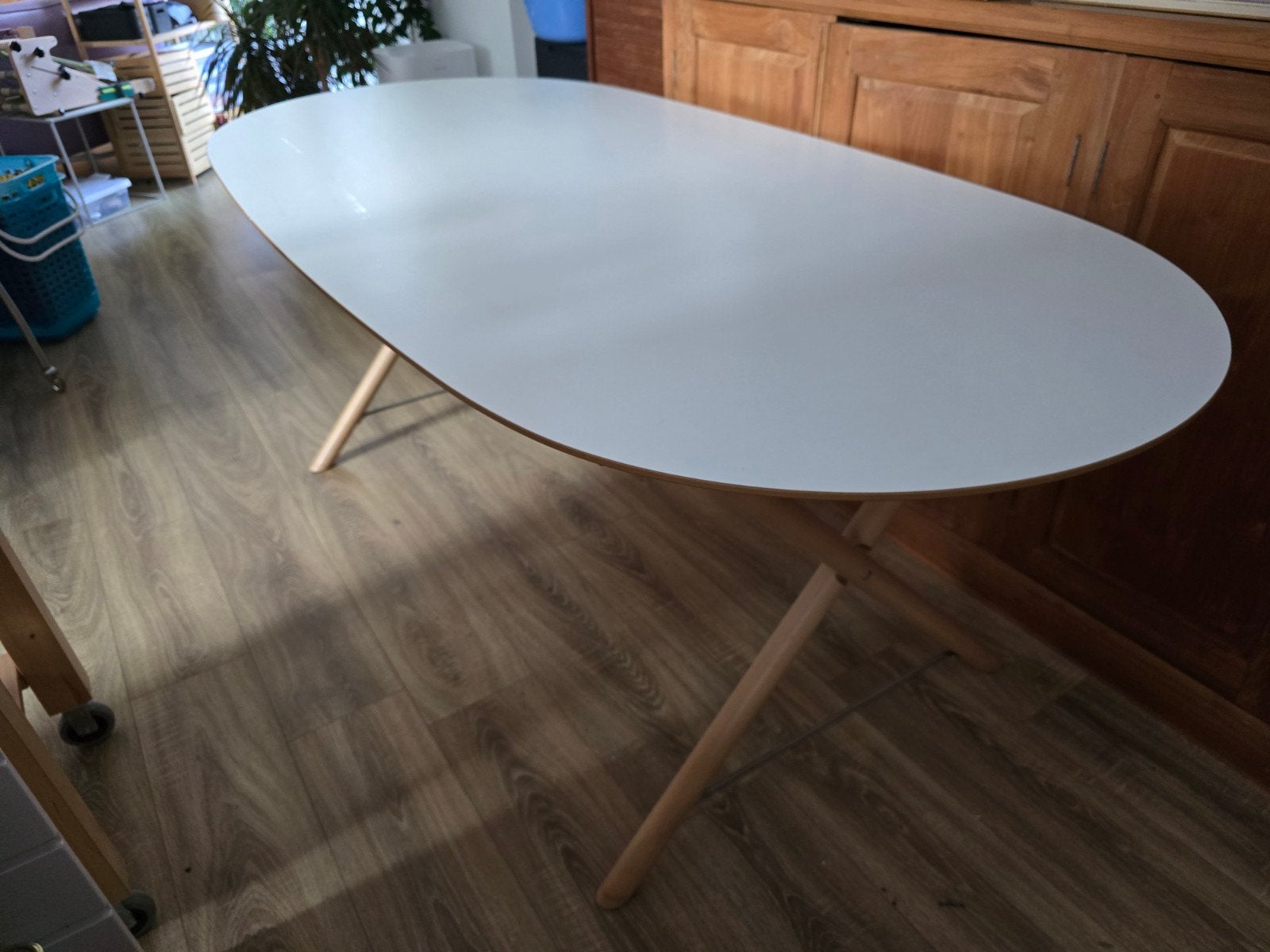 IKEA Slähult tafel wit, Huis en Inrichting, Tafels | Eettafels, Ophalen, Gebruikt, Modern, Scandinavisch, 50 tot 100 cm