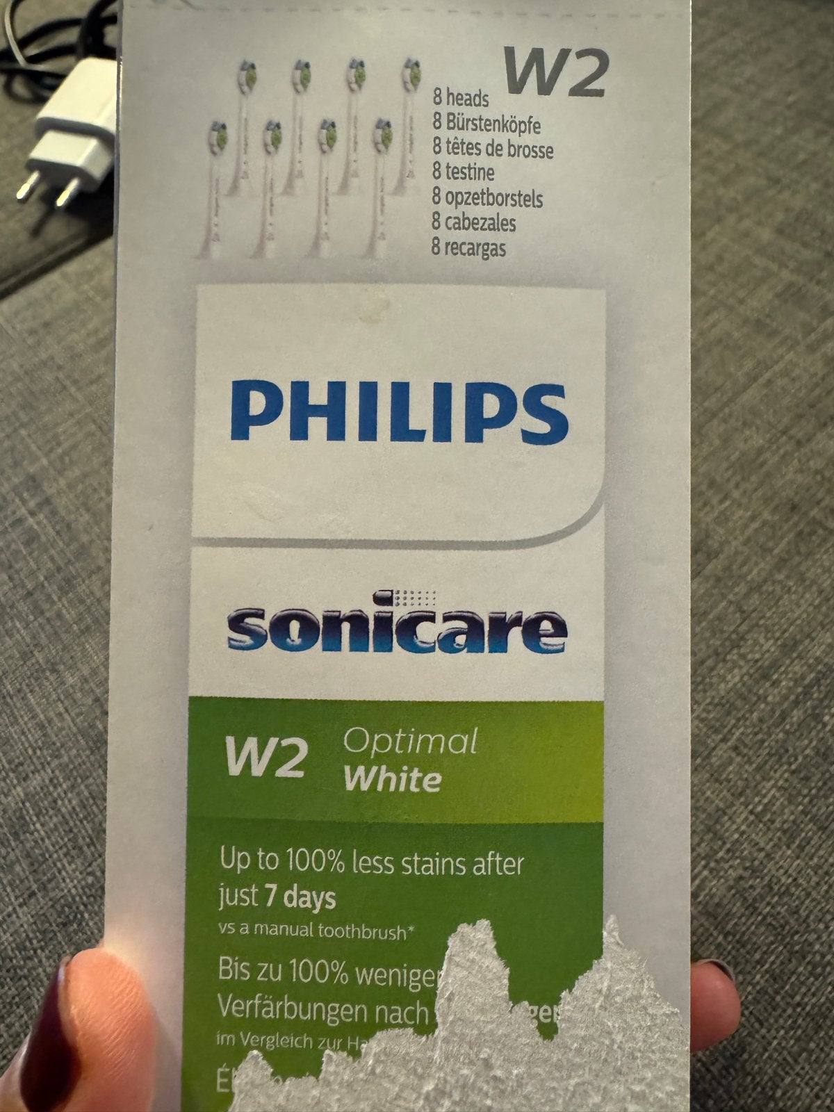 Philips Sonicare W2 Optimal White opzetborstels (8 stuks), Ophalen of Verzenden, Nieuw, Mondverzorging