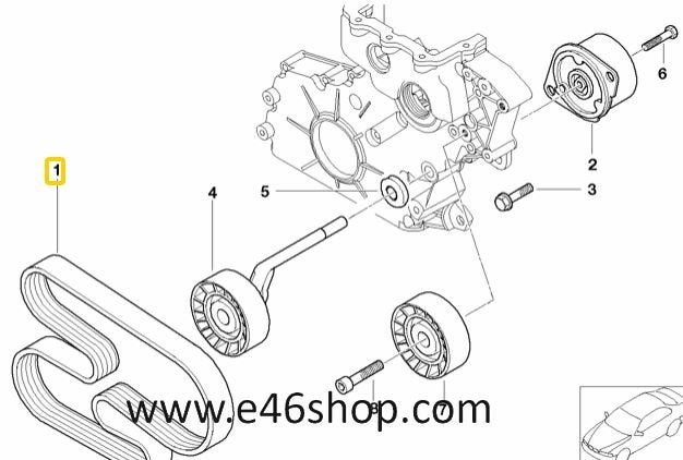 Multiriem BMW E46 320D oe 12311268675 org nieuw bmw, -, -, Nieuw, Ophalen of Verzenden