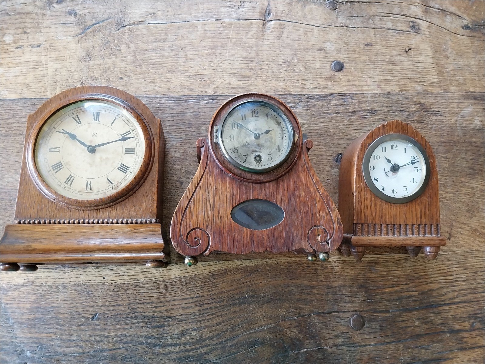 3 Kleine fraaie klokjes voor een hobbyman/vrouw.., Antiek en Kunst, Antiek | Klokken, Ophalen of Verzenden