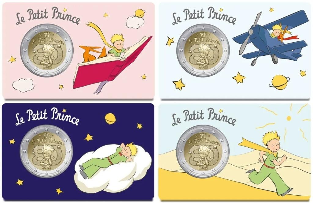 4 COINCARDS FRANKRIJK 2026 LE PETIT PRINCE BIJ JOHN, Verzenden, Frankrijk, Overige waardes