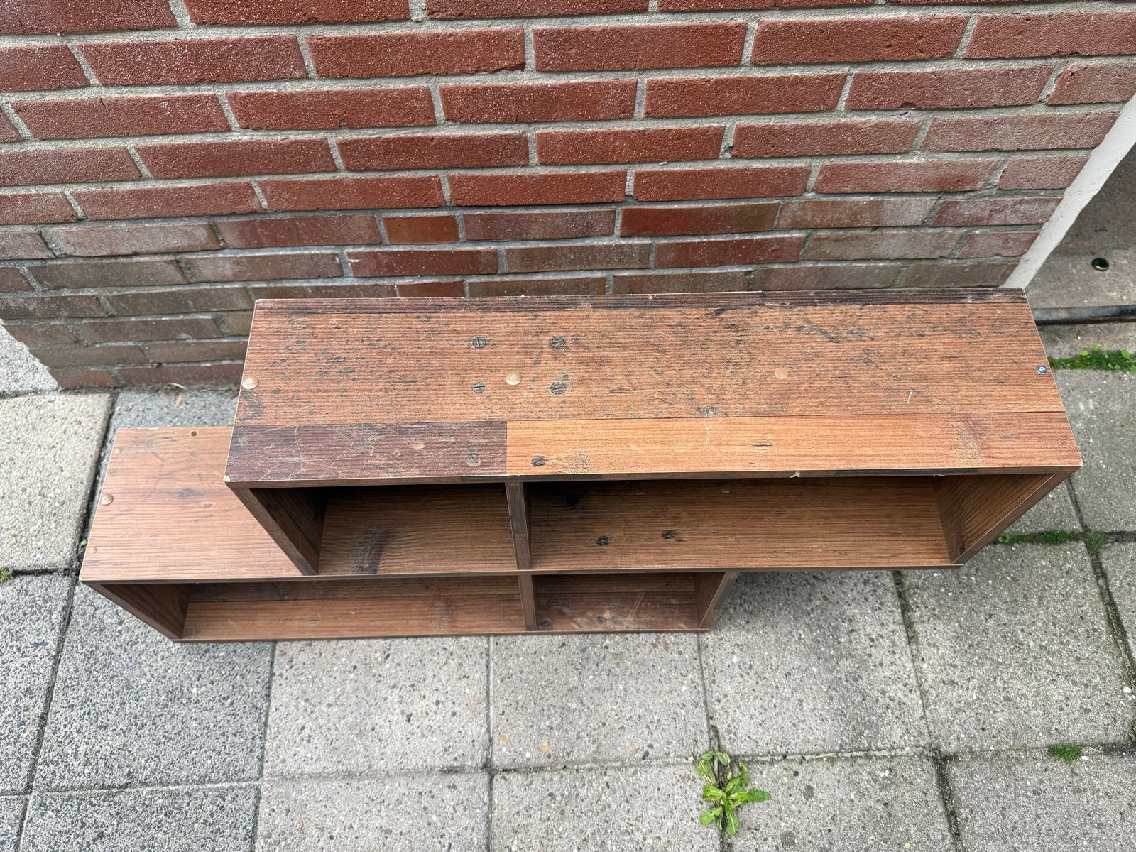 Houten wandrek/opbergmeubel - 100x53 cm, Met plank(en), Gebruikt, 100 tot 150 cm, Ophalen of Verzenden