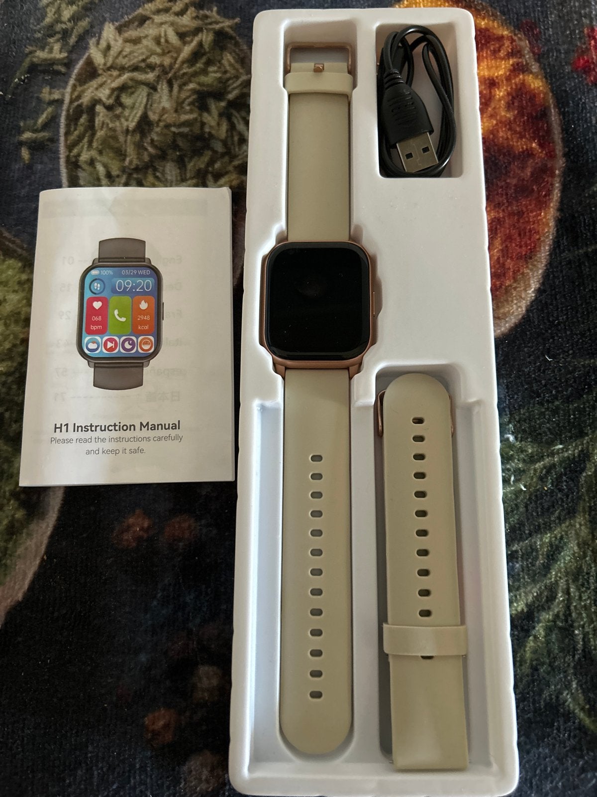 Smartwatch met hartslagmeter en stappenteller, Ophalen of Verzenden, Hartslag, Nieuw, Wit