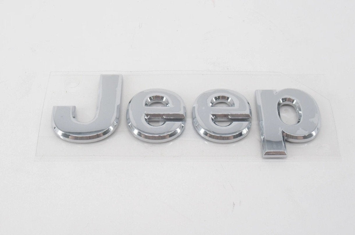 2x JEEP letters logo embleem motorkap achterklep.

Gekocht m, Jeep, Nieuw, Ophalen of Verzenden, Achter