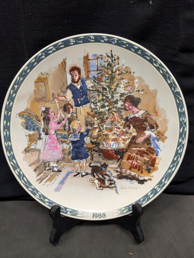 Vintage Wedgwood Kerst Borden Set | John Finnie | 1986–1989, Antiek en Kunst, Ophalen of Verzenden