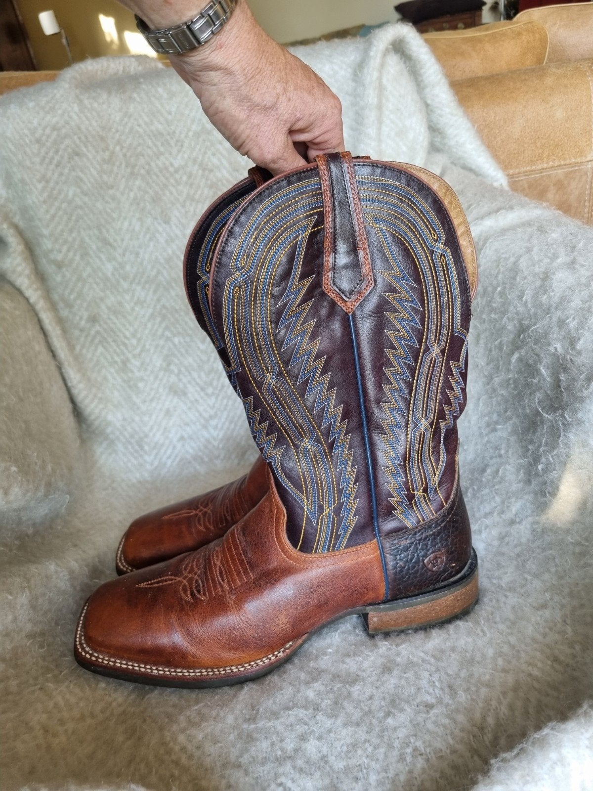 Ariat Western Boots - Maat 46M, Bruin, Boots, Ophalen of Verzenden, Gedragen