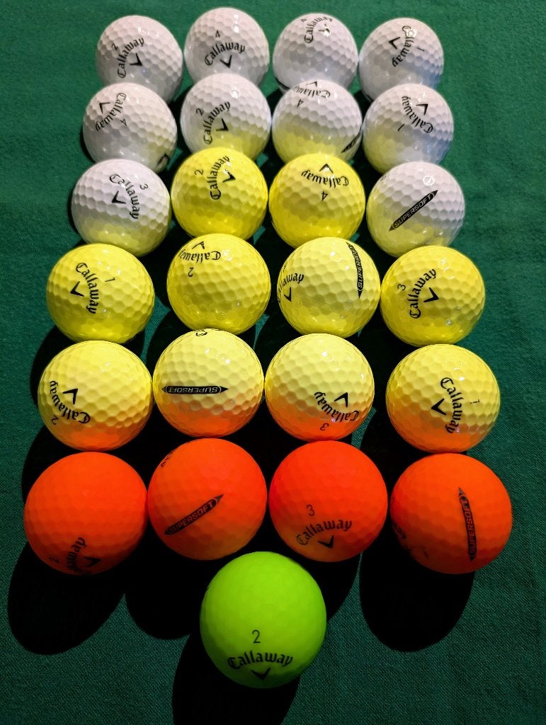 25 Stuks Callaway Supersoft Golfballen AAAA, Ophalen of Verzenden, Zo goed als nieuw, Bal(len), Callaway