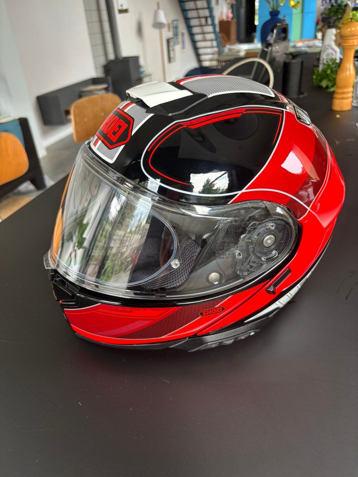 Shoei Neotec 3 Sharpen L + Sena SRL3 intercom, Motoren, Systeemhelm, Dames, Ophalen of Verzenden, Shoei