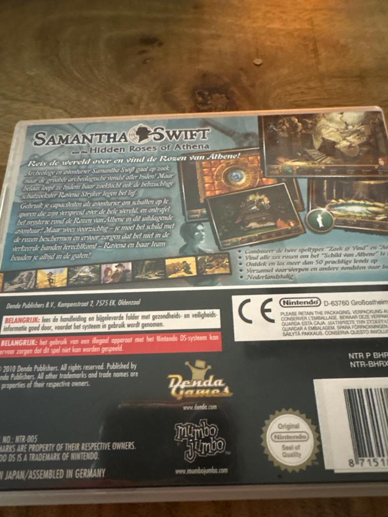 Samantha Swift en de Verborgen Rozen van Athena - Nintendo D, Spelcomputers en Games, Avontuur en Actie, Gebruikt, Verzenden, 1 speler