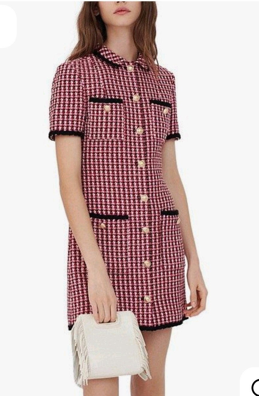 Maje Mini jurk maat 36 als nieuw €289, Ophalen of Verzenden, Zo goed als nieuw, Maat 36 (S), Boven de knie