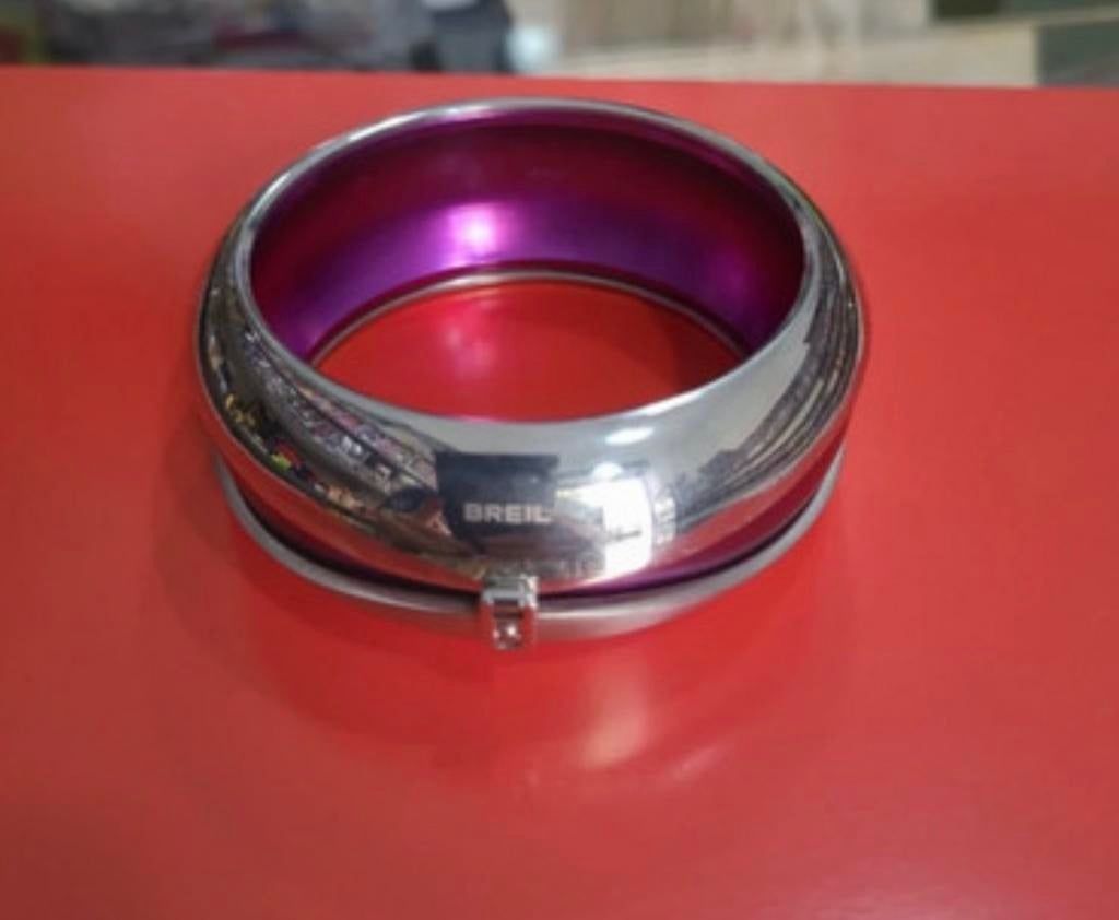 Armband, Breil, paars/ zilver, Ophalen of Verzenden, Zo goed als nieuw, Paars, Zilver