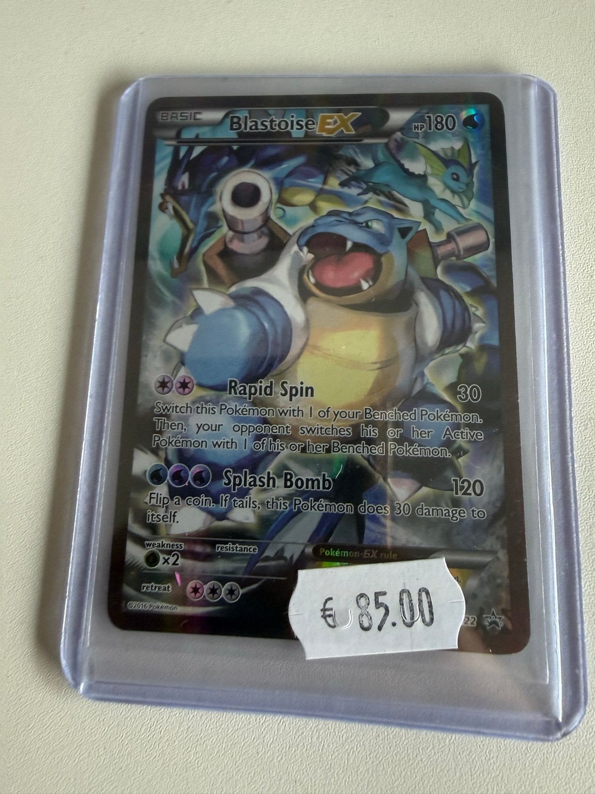 Blastoise EX Pokémon Kaart - exc, Ophalen of Verzenden, Zo goed als nieuw, Losse kaart