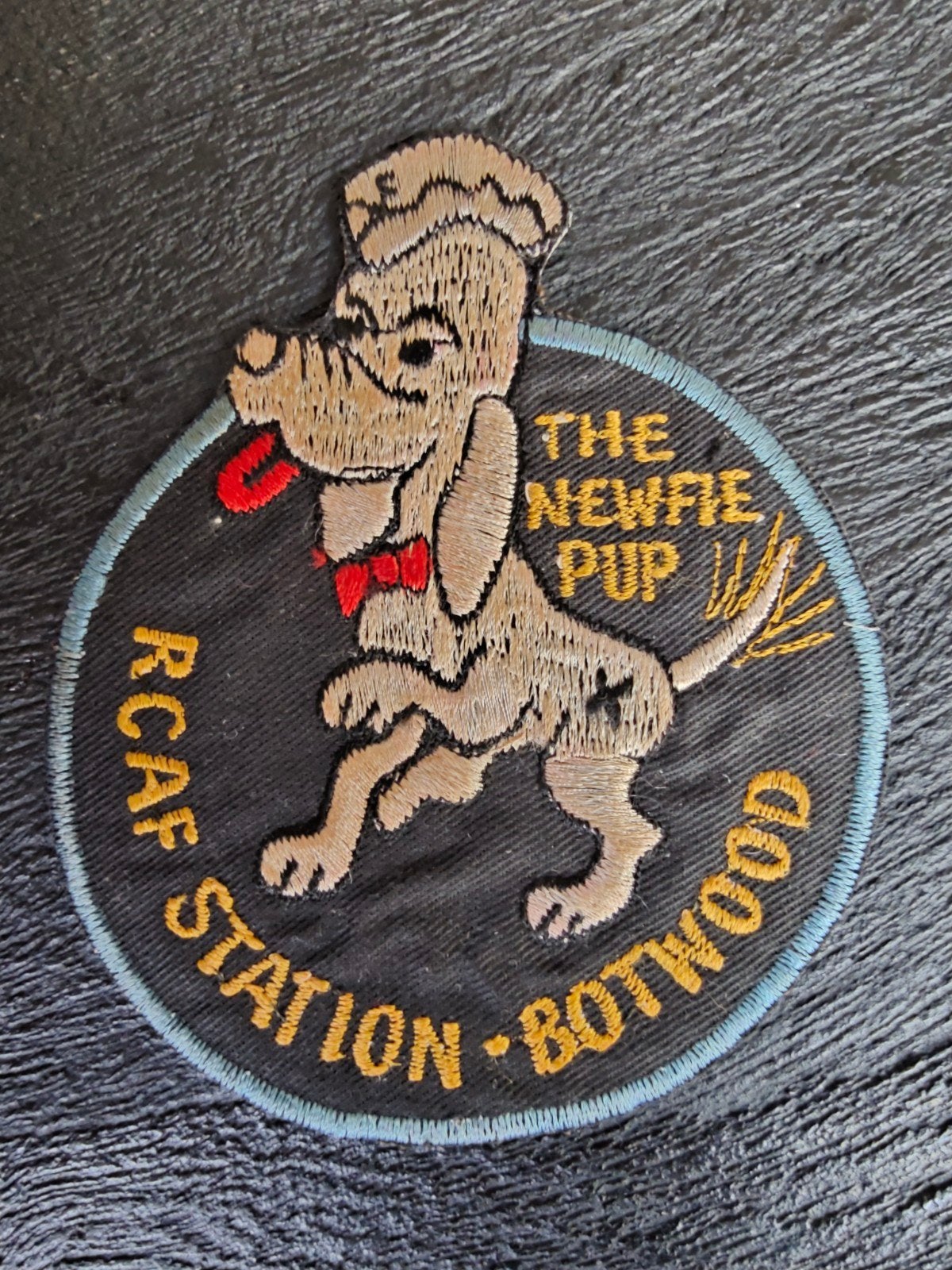 patch van RCAF Station Botwood, genaamd "The Newfie Pup",, Verzamelen, Ophalen of Verzenden, Luchtmacht, Embleem of Badge