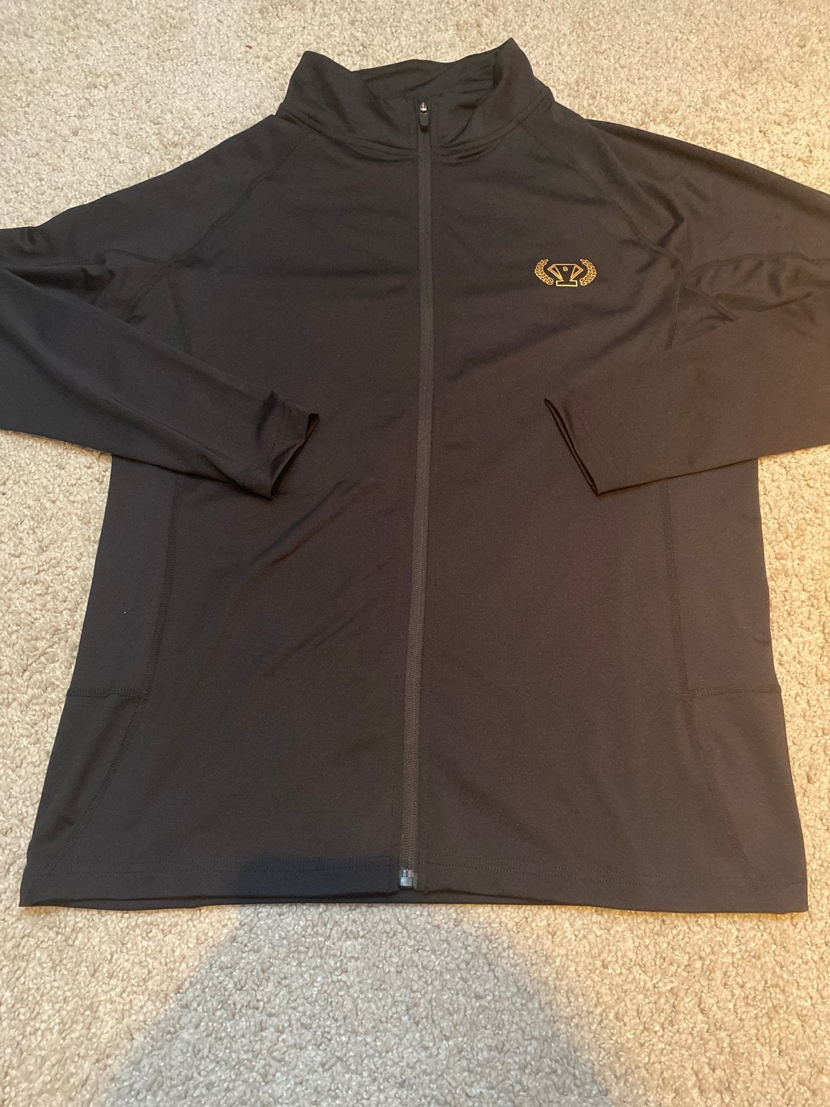 Zwarte sportjas met logo - Maat S, Ophalen of Verzenden, Nieuw