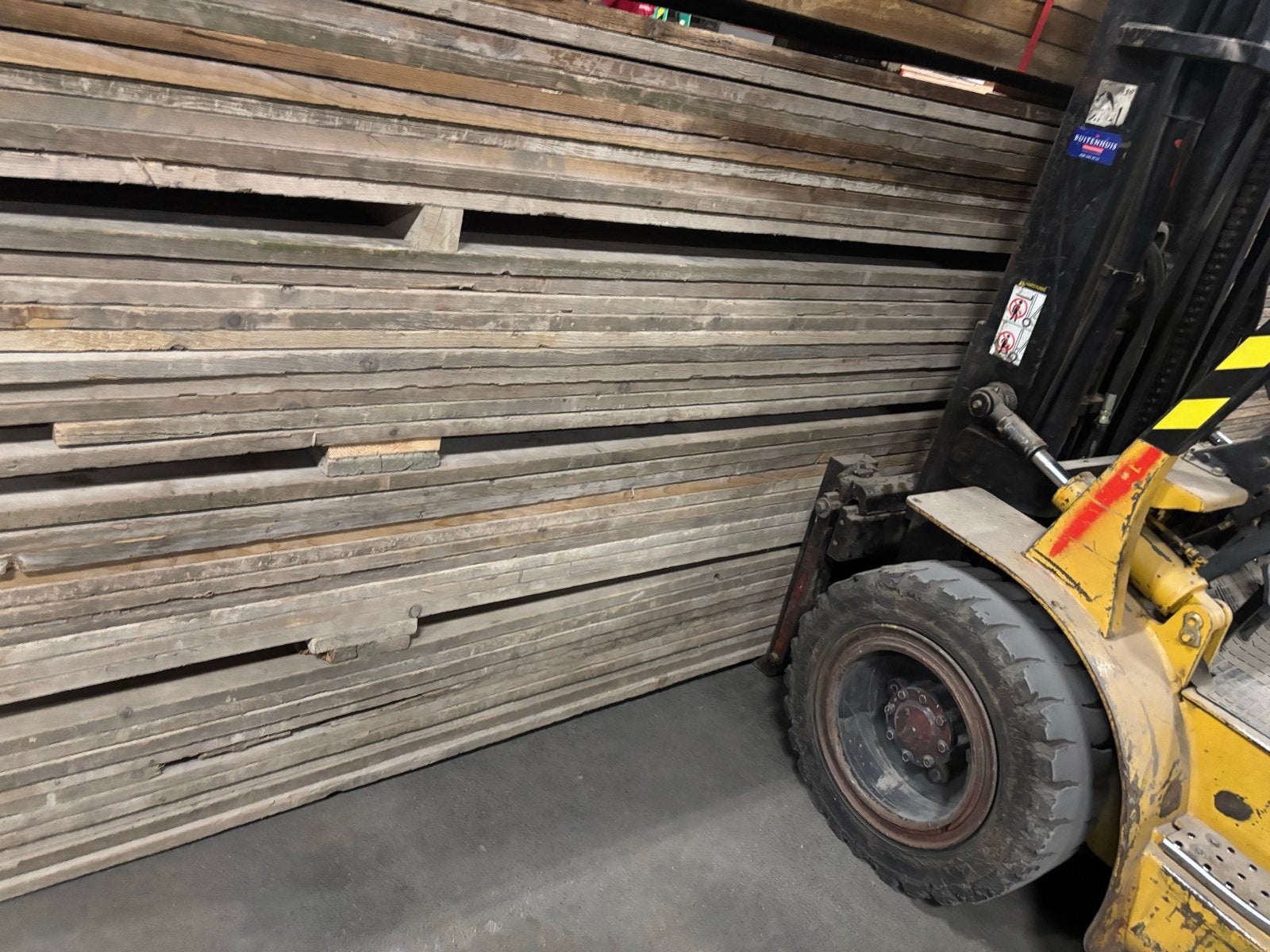 Steigerplanken Steigerhout, Doe-het-zelf en Verbouw, Ophalen, Gebruikt, 25 tot 50 mm, Plank