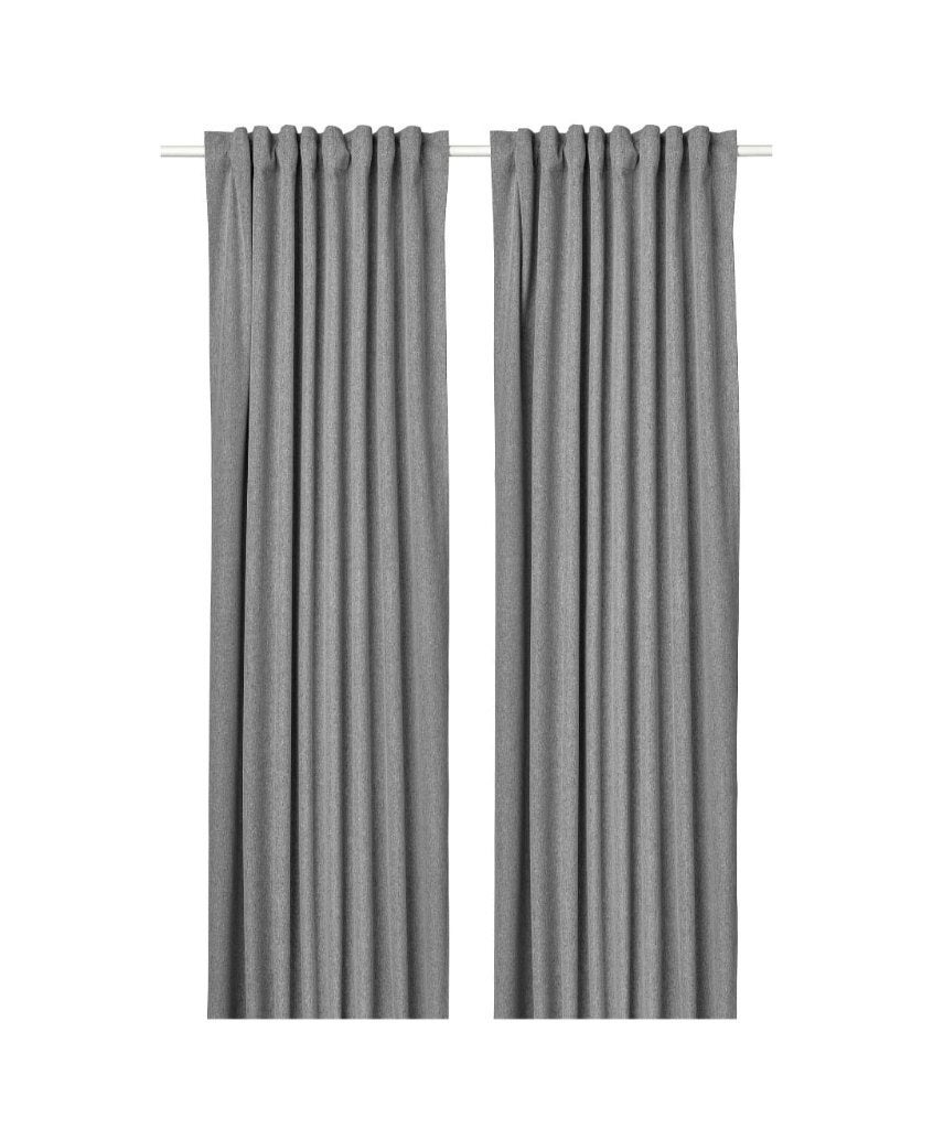Rosenmandel gordijnen grijs (Ikea), Ophalen, 300 cm, Verduisterend, Nieuw