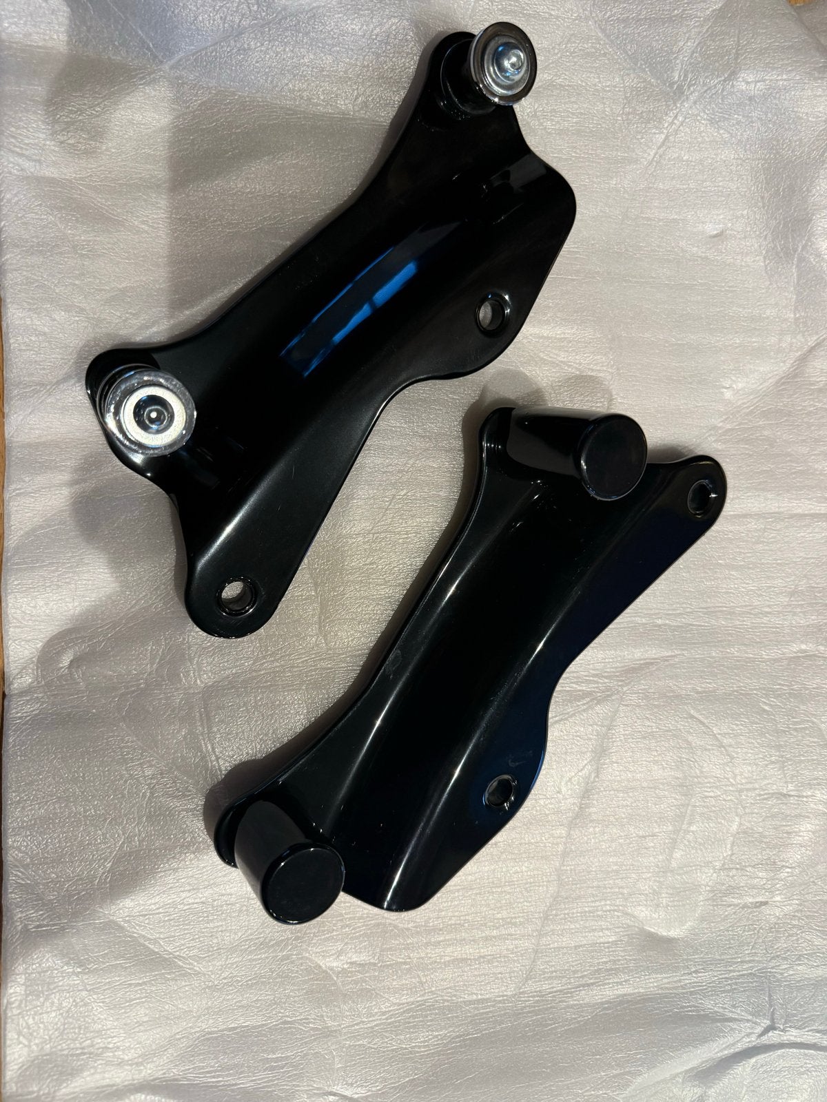 4-PUNTS DOCKING HARDWARE SET HOOGGLANS ZWART Harley, Ophalen of Verzenden, Nieuw