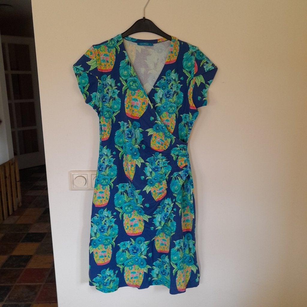 lien en giel buenos aires jurk blauw maat L, Maat 38/40 (M), Blauw, Lien en giel, Ophalen of Verzenden