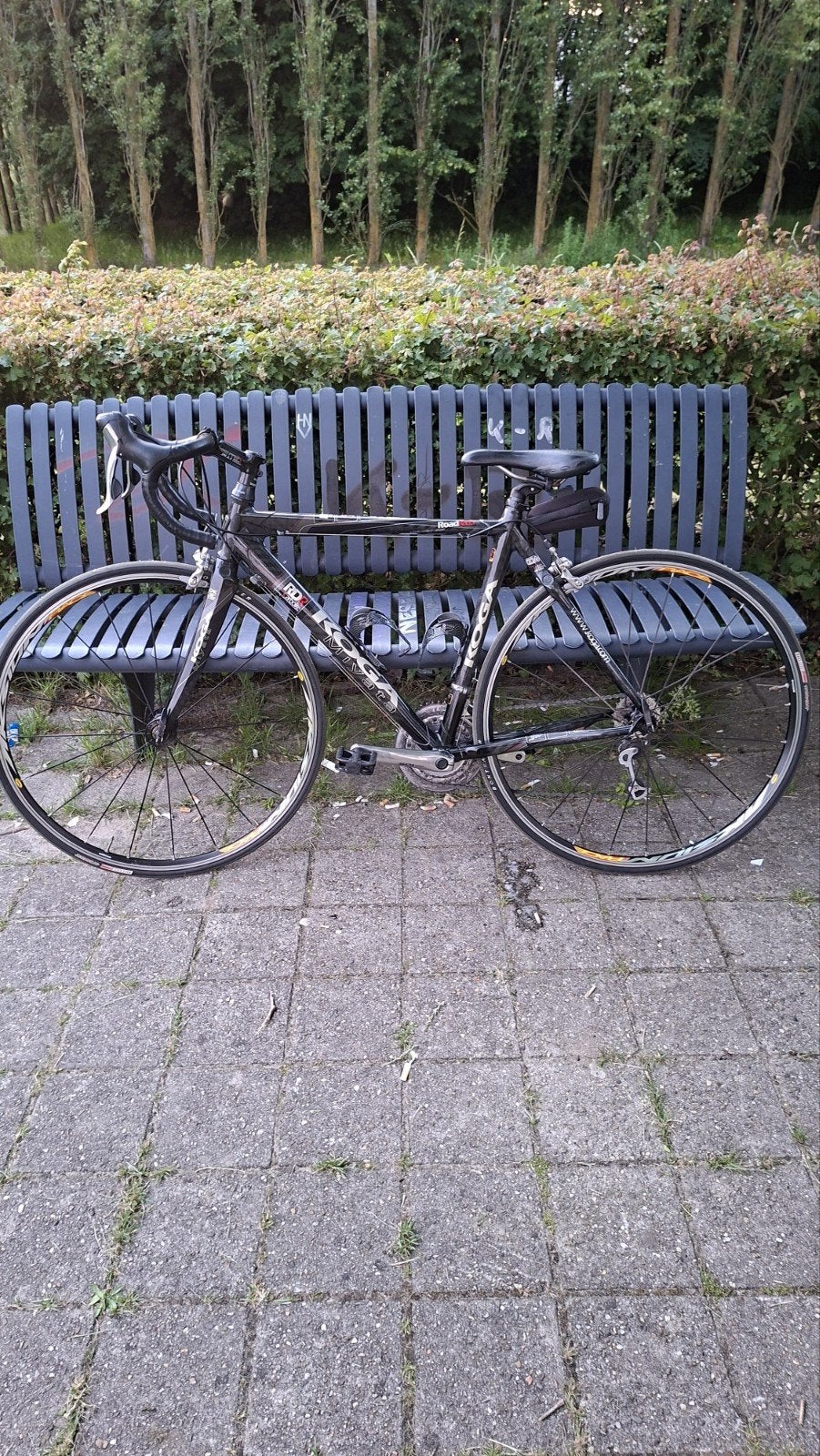 Zwarte Koga Miyata carbon Roadracer, Fietsen en Brommers, Fietsen | Racefietsen, Minder dan 10 versnellingen, Carbon, Heren, Ophalen of Verzenden