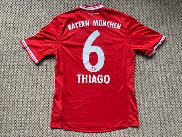 Matchworn Bayern Munchen shirt Thiago Supercup 2013, Maat XL, Ophalen of Verzenden, Zo goed als nieuw, Shirt