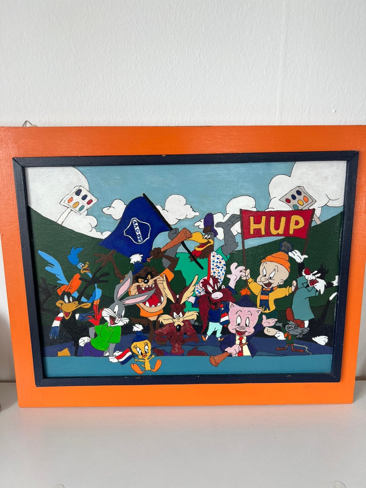 Cartoon painting, Ophalen