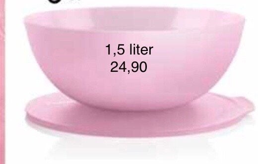 Tupperware Splinternieuwe Kom - 1,5 liter, Overige kleuren, Nieuw, Ophalen of Verzenden, Met deksel