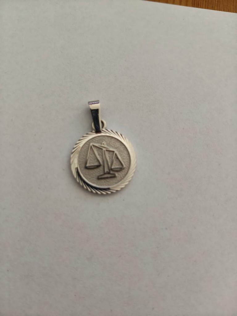 1353 zilveren hanger sterrenbeeld weegschaal, Verzenden, Nieuw, Zilver, Zilver