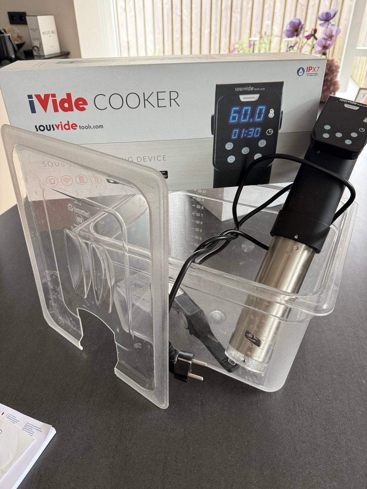 IVide slSous Vide Cooker IPX7, 4 liter of meer, Ophalen of Verzenden, Gebruikt, 3 snelheden of meer
