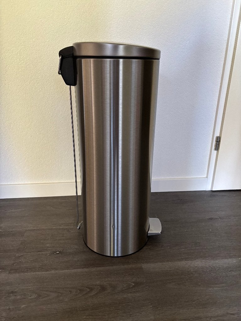 Brabantia pedaalemmer, chroom, 20 liter, Ophalen, Met pedaal, Zo goed als nieuw, Rvs