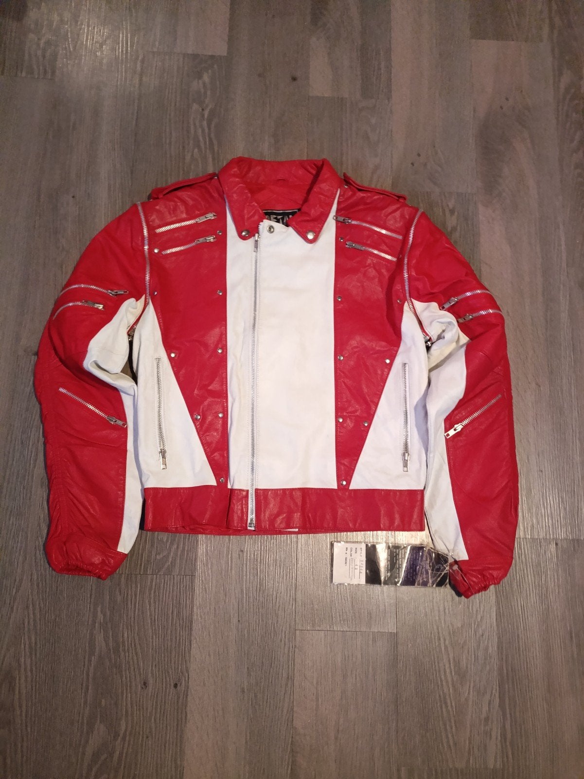 Michael Jackson Pepsi Style Leren Jack NEAL M42 - YYK, Maat 52/54 (L), Wit, NEAL, Nieuw