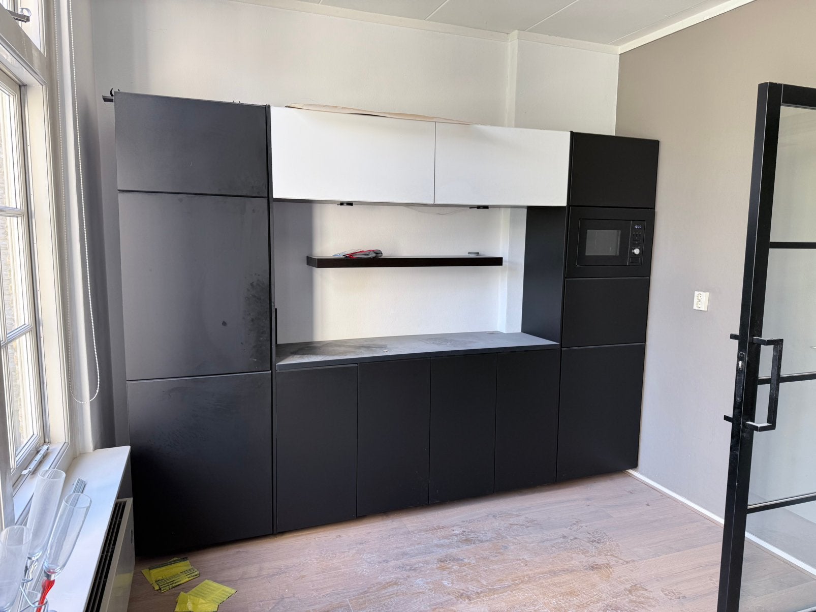 Keukenkast meubel, Ophalen, Gebruikt, Zwart, Enkelwandige keuken
