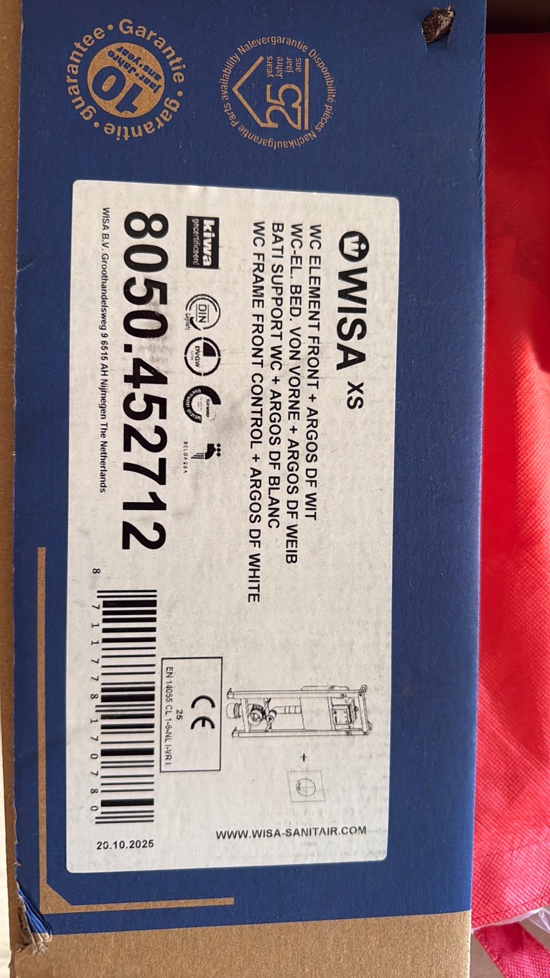 WISA XS Inbouwreservoir + Argos bedieningspaneel (wit) NIEUW, Doe-het-zelf en Verbouw, Sanitair, Ophalen, Nieuw, Toilet