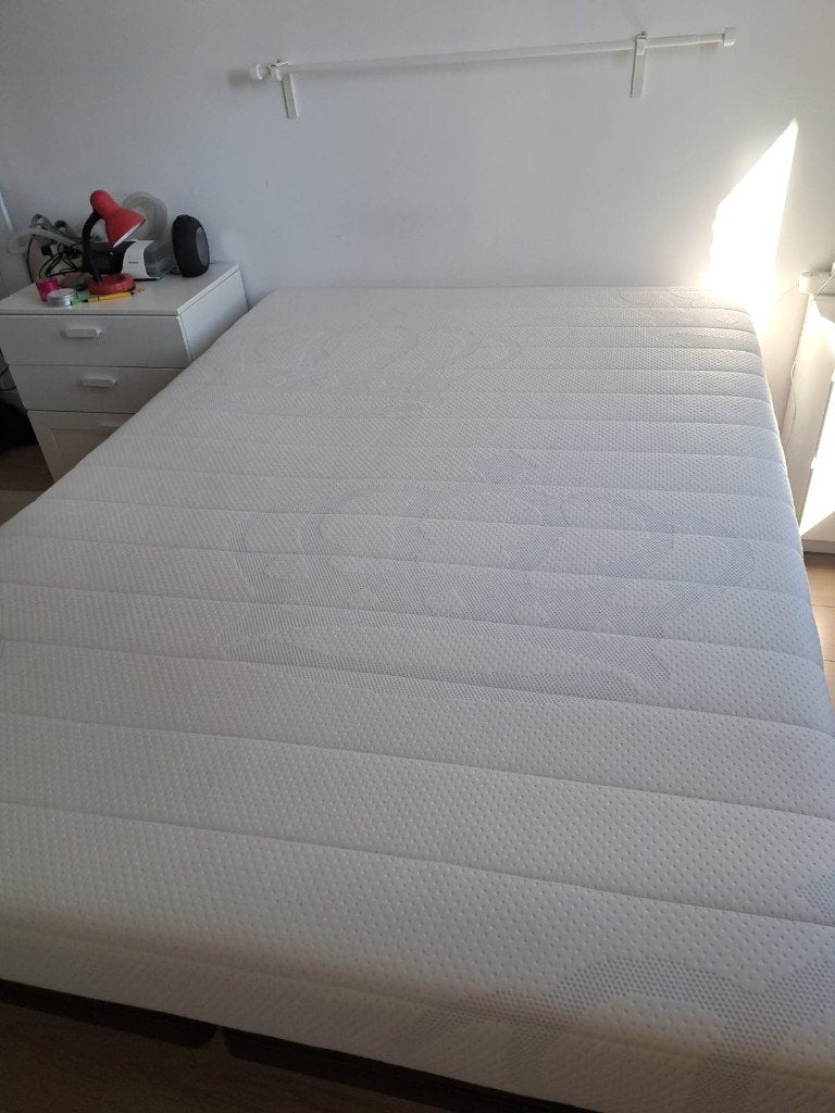auping matras en topper, Ophalen, Tweepersoons, 140 cm, Zo goed als nieuw