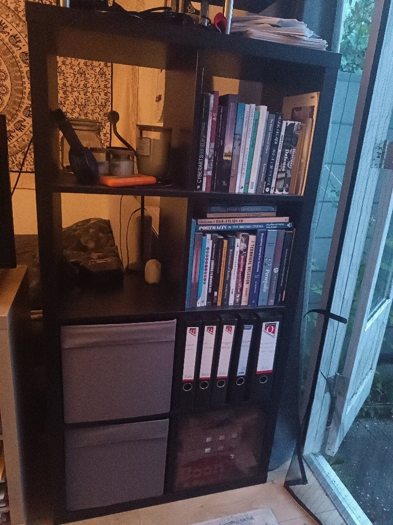 ikea kallax kast 4x2 zwart, Ophalen, 100 tot 150 cm, 50 tot 100 cm, Zo goed als nieuw